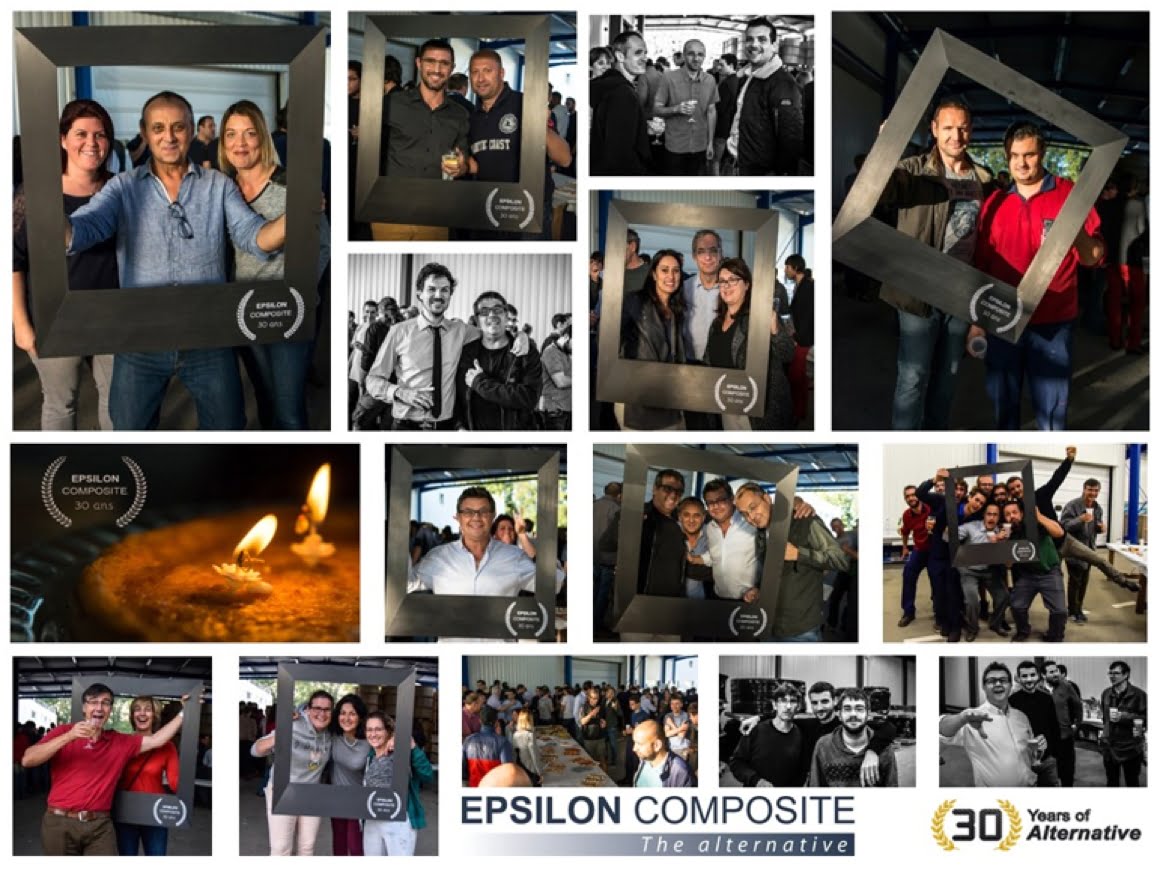Nos équipes réunies pour les 30 ans d'Epsilon Composite. 